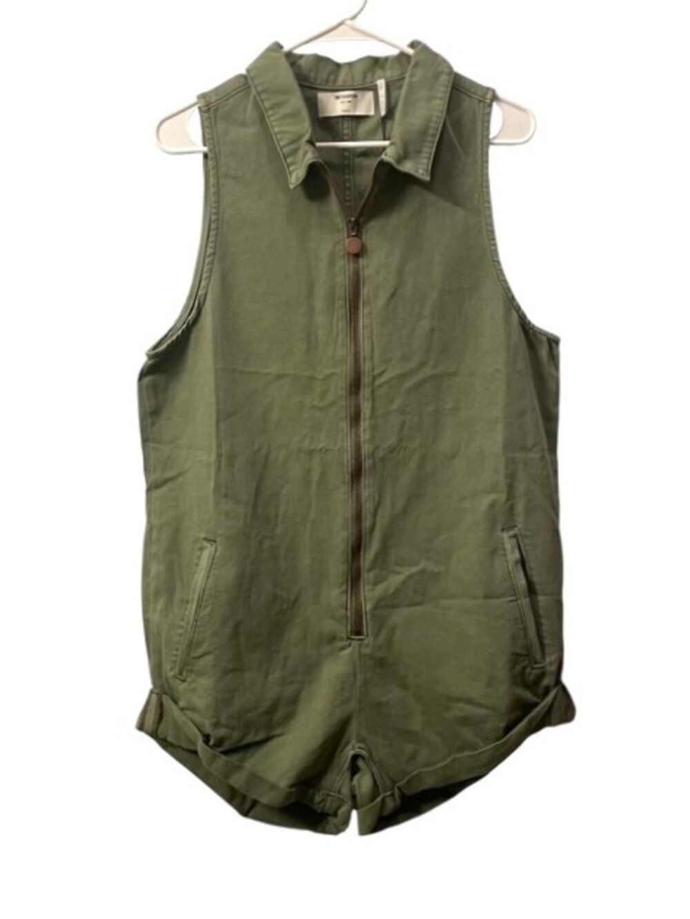 NWT One Teaspoon Braxton Mini Utility Jumpsuit Romper Green Size Small - Picture 4 of 16